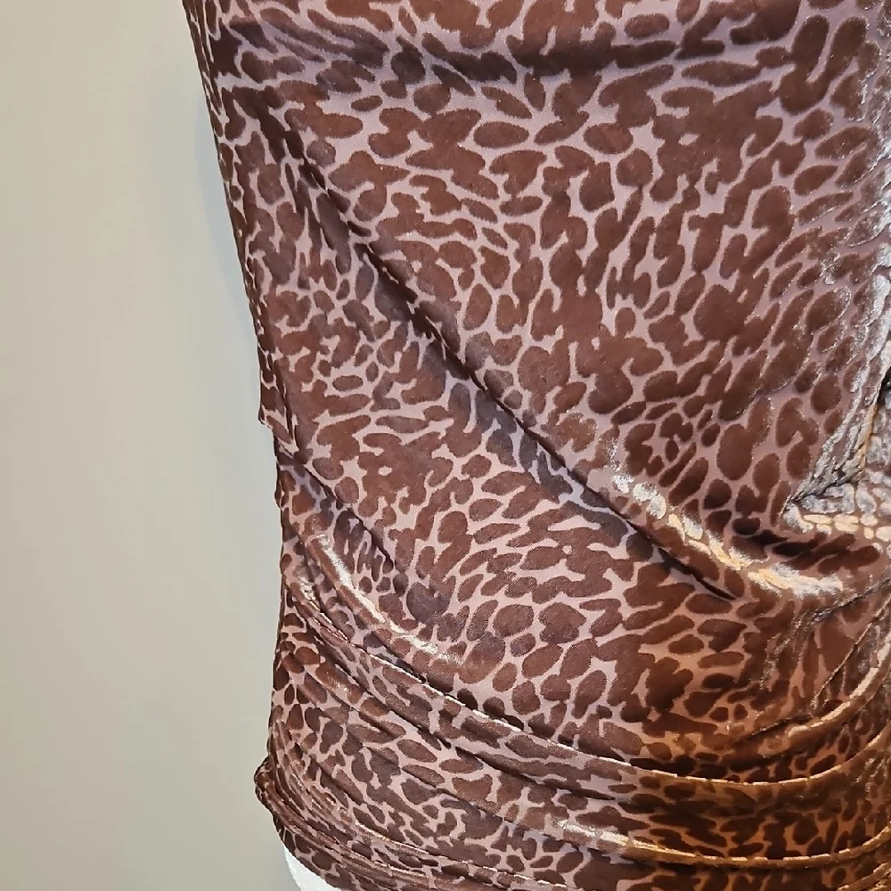New York & Company Leopard Print Swoop Neck Women's Top Animal Print Cami Tank